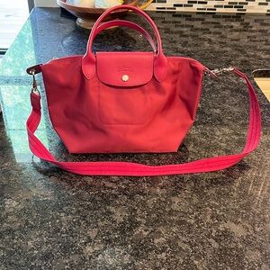 Long champ nylon bag with straps